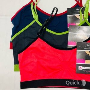 M - NWT 3 pcs Wireless Sports Bralettes